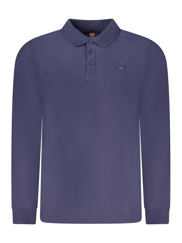 TRICOU POLO BĂRBĂTEȘTI CU MÂNECĂ LUNGĂ, NORVEGIA 1963, ALBASTRU