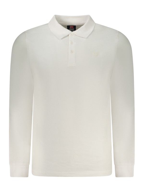 TRICOU POLO BĂRBĂTEȘTI CU MÂNECĂ LUNGĂ NORVEGIA 1963 ALB