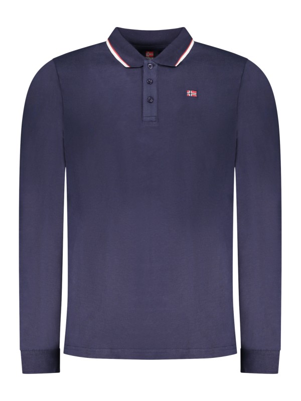 TRICOU POLO BĂRBĂTEȘTI CU MÂNECĂ LUNGĂ, NORVEGIA 1963, ALBASTRU