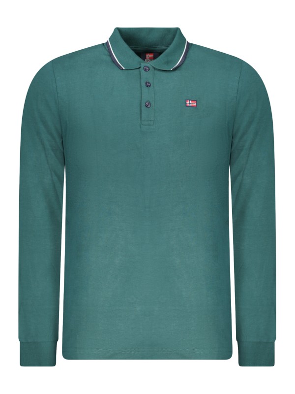 TRICOU POLO BĂRBĂTEȘTI CU MÂNECĂ LUNGĂ, NORVEGIA 1963, VERDE