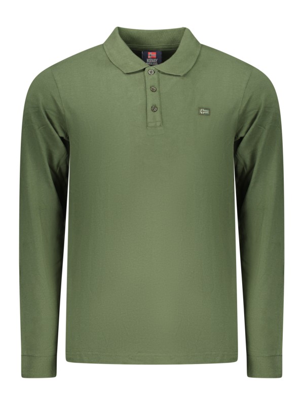 TRICOU POLO BĂRBĂTEȘTI CU MÂNECĂ LUNGĂ, NORVEGIA 1963, VERDE