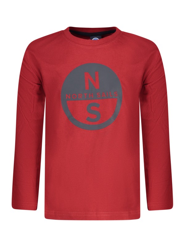 Tricou cu mânecă lungă North Sails pentru copii, roșu