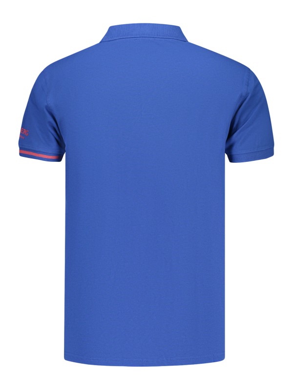 Tricou polo ICEBERG cu mânecă scurtă pentru bărbați, albastru